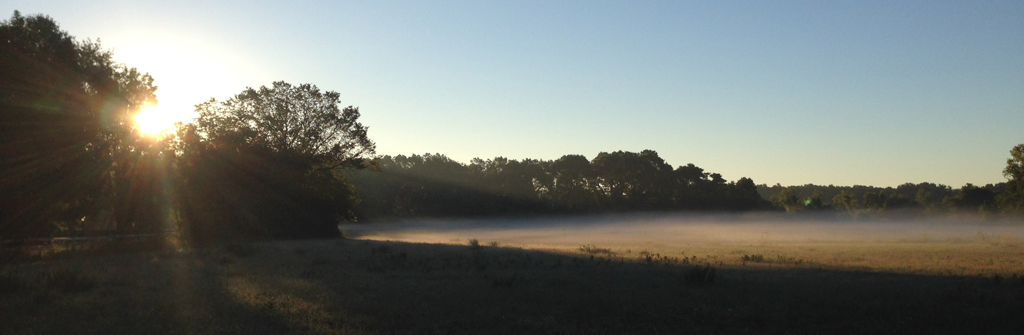 Sunrise over the farm